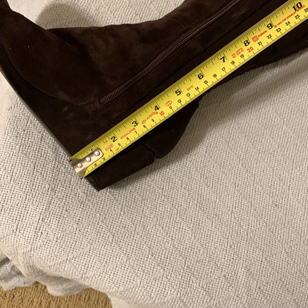 Vince Camuto brown leather suede wedge boots - Picture 9 of 11